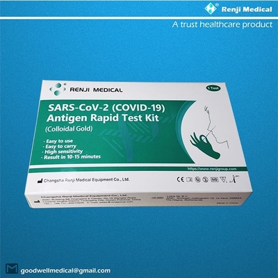 Renji Rapid SARS-COV-2 COVID 19 Antigen Rapid Test Kit Colloidal Gold Nasal Swab
