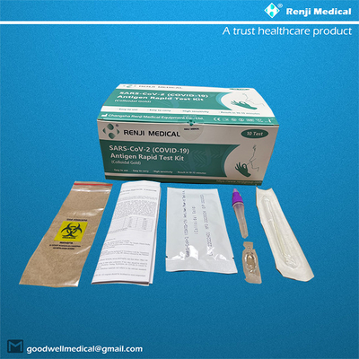 Renji Rapid SARS-COV-2 COVID 19 Antigen Rapid Test Kit Colloidal Gold Nasal Swab