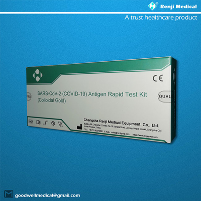 Colloidal Gold Antigen Rapid Testing Kit , Nasal Swab Sars-Cov-2 Ag Test Kit