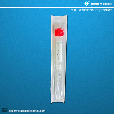 Sterile Red Top Specimen Collection Tube Flocked Medical Buccal Nylon Material