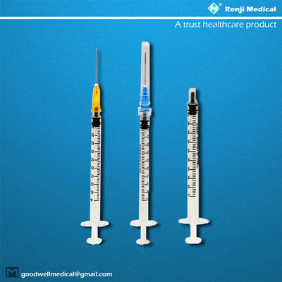 CE/ISO Disposable Medical Consumables Syringe With Needle 1ml Volume
