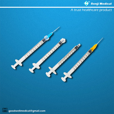 CE/ISO Disposable Medical Consumables Syringe With Needle 1ml Volume