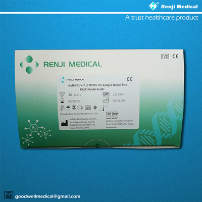 Renji antigen test kit colloidal gold for Hospital / laboratory