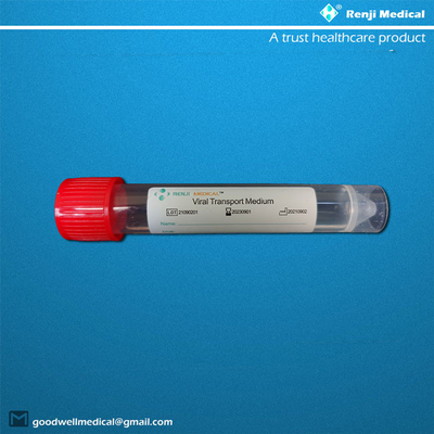 Red Cap Specimen Collection Tube , Vtm Swab Kit FDA CE Approved
