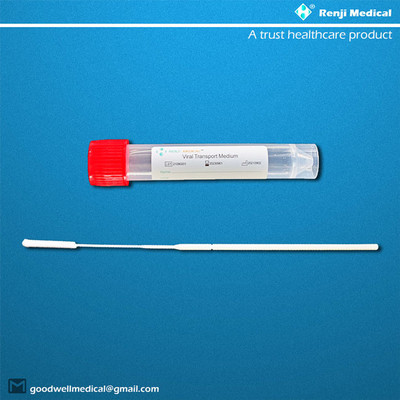 Sterile Red Top Specimen Collection Tube Flocked Medical Buccal Nylon Material