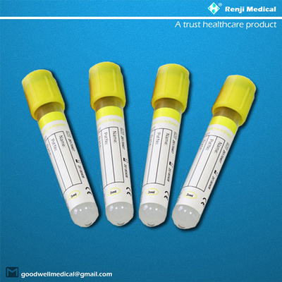 CE Transparent Vacuum Tube Blood Sample with multi color caps