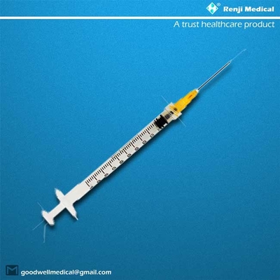 Sterilized Disposable Medical Consumables , Class III 1ml Syringe With Needle