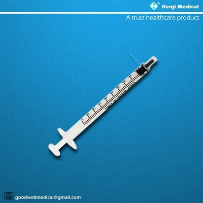 Sterilized Disposable Medical Consumables , Class III 1ml Syringe With Needle