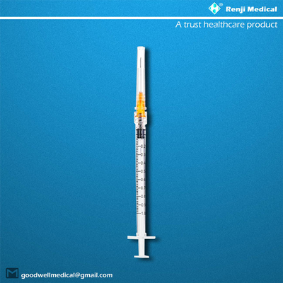 MSDS Disposable Medical Consumables , 25G 1ml Luer Lock Syringe With Needle