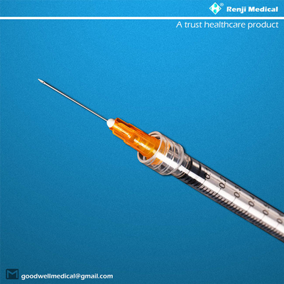 MSDS Disposable Medical Consumables , 25G 1ml Luer Lock Syringe With Needle
